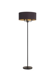 DK1065  Banyan 45cm 3 Light Floor Lamp Matt Black; Midnight Black